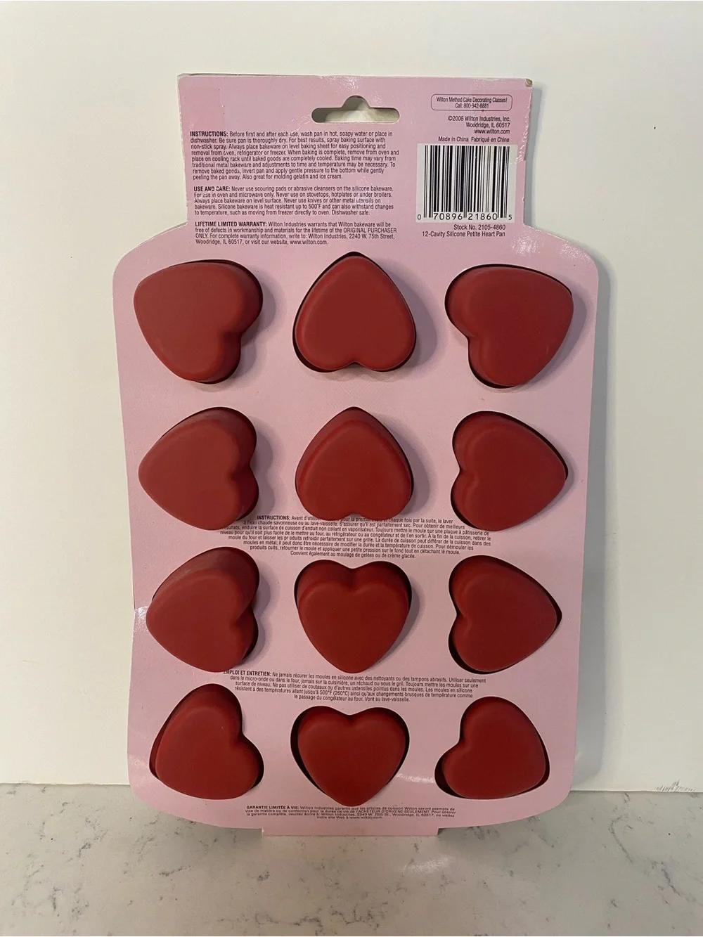 Wilton Red Silicone Heart Candy & Baking Mold Set of 3